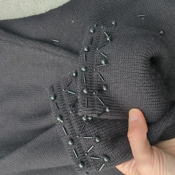 Vintage Nipon Studio Beaded Long 1/2 button Cardigan Sweater - Picture 13 of 14